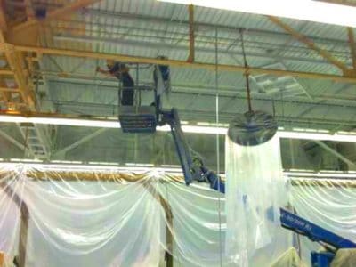 Boom Lift Ceiling Painting